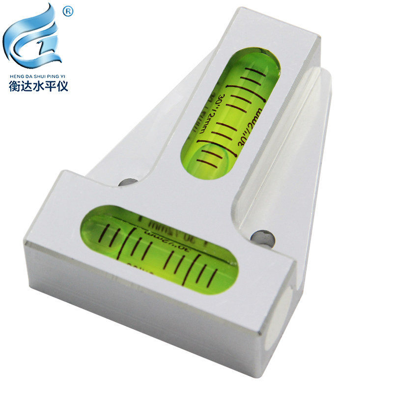 T型水平泡高精度水准仪迷你小型水准器全金属水平气泡双向水平气