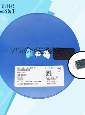 CJ长电原装 丝印:T4 贴片二极管1N4148WS 1N4148W SOD123/SOD323