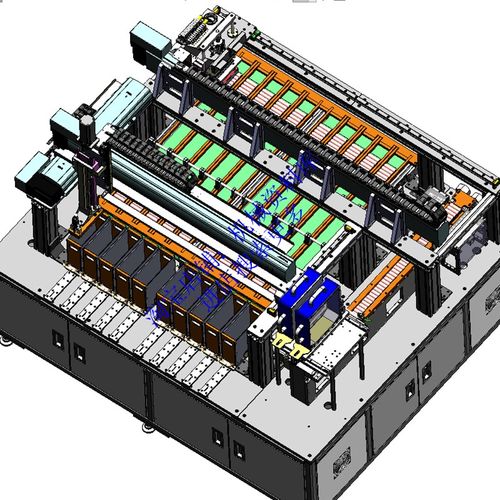 18650电芯高速分选机带收料盒图档模型SW三维3D图纸设计【859】