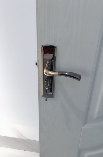 房门锁卧室室内实木门锁黑色门锁简约家用静音门把手门锁具通用型