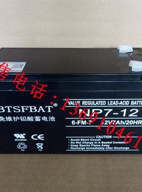 NP7-12蓄电池6-FM-7 (12V7AH/20HR) 双驱动玩具车 儿童电瓶车电池