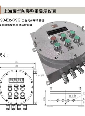 耀华防爆XK3190-EX-C9G仪表 化工行业专用防爆显示器 耀华防爆
