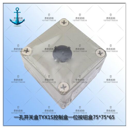 上海天逸ABS一孔开关盒TYX1S控制盒一位按钮盒 接线盒75*75*65