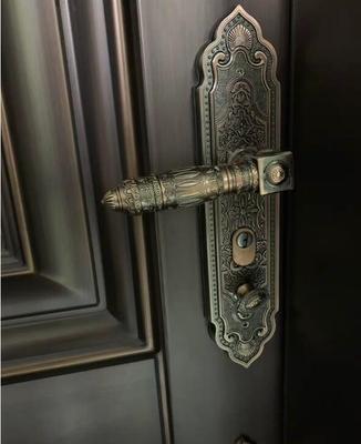 豪华别墅锌合金大门把手加厚防盗门执手锁通用型双开门对开门拉手