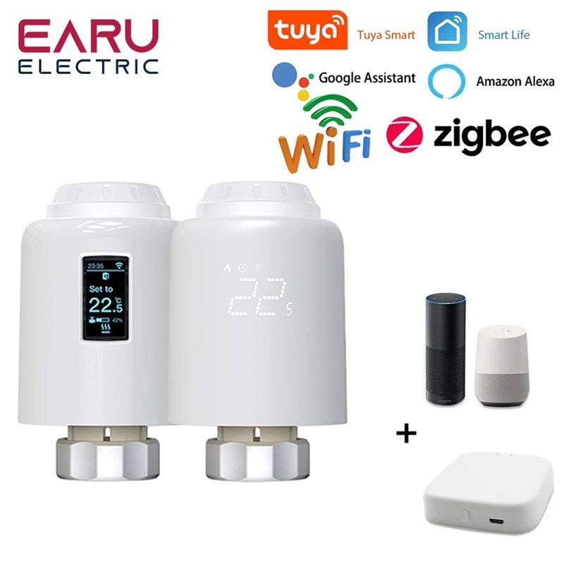 Tuya智能WiFi ZigBee散热器执行器TRV 可编程恒温散热器阀 温控阀