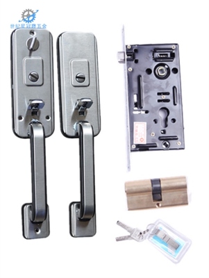 不锈钢大把锁把手罗普斯金大门锁对双开门锁铝合金门防盗门锁按压