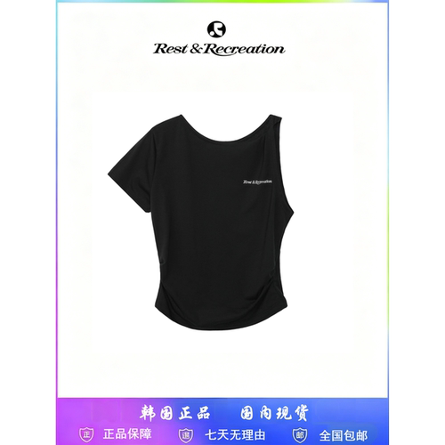 restrecreation精致露肩短袖T恤