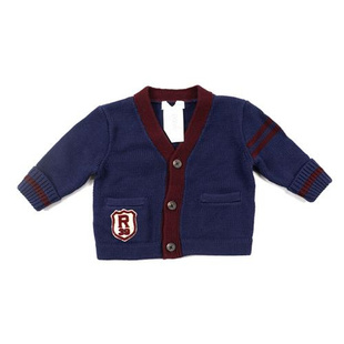 3月 婴儿童装 12月破锣R重工开衫 贴布复古针织衫 毛衣
