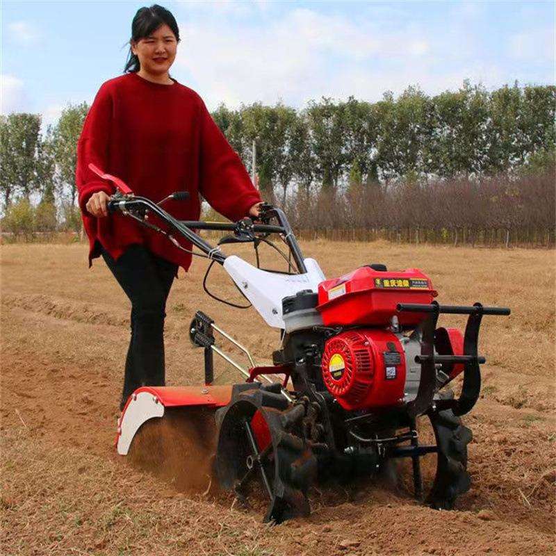 现代化加强柴油微耕机 195型直连四驱耕田机 水旱两用小型旋耕机