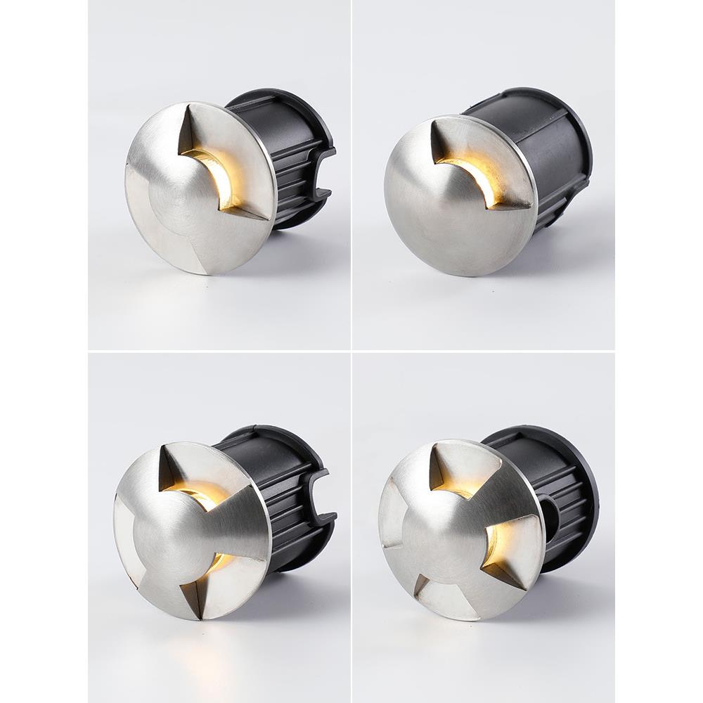 侧发光地埋灯嵌入式不锈钢龟背灯庭院地灯户外防水步道灯楼梯踏步