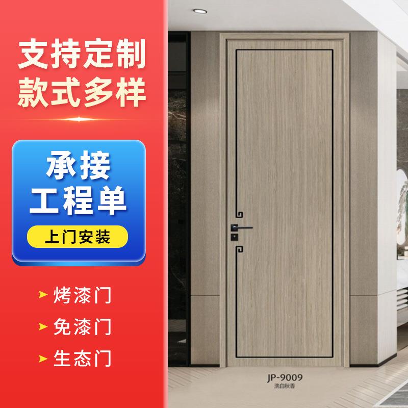 木门卧室门实木门室内复合全纯原木门生态门卧室门家用免漆门套装