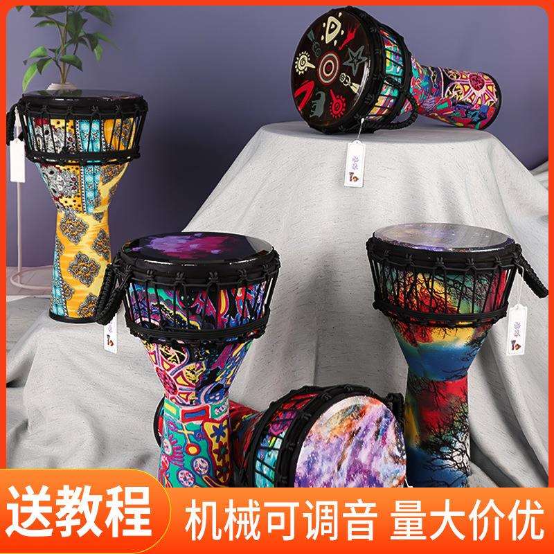 非洲鼓PVC12寸机械调音款轻量化专业演奏级12寸手鼓11寸专业