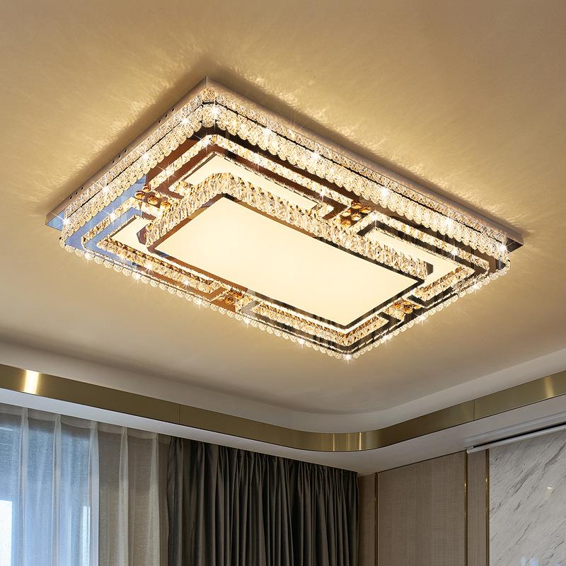 2023年新款轻奢客厅主灯led水晶大厅吸顶灯中山灯具简约现代大气