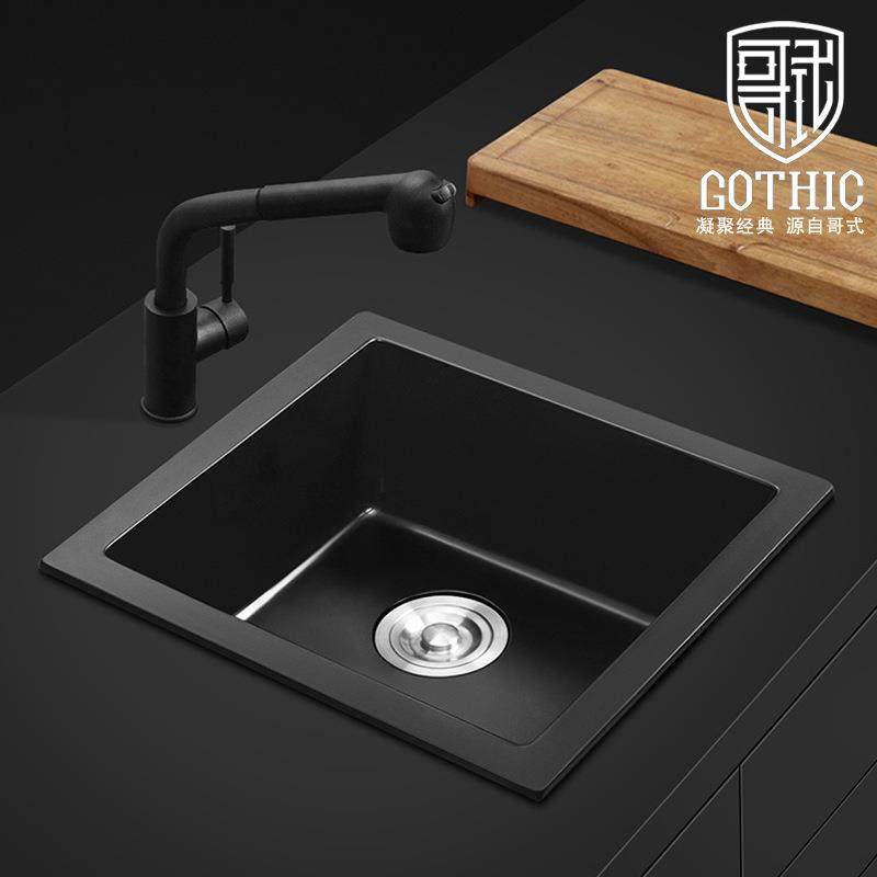 哥式石英石水槽单槽方形洗菜水池花岗岩加厚黑色台上下洗碗盆,农机/农具/农膜,播种栽苗器/地膜机,淘宝优惠券,粉丝福利购,淘宝优惠卷