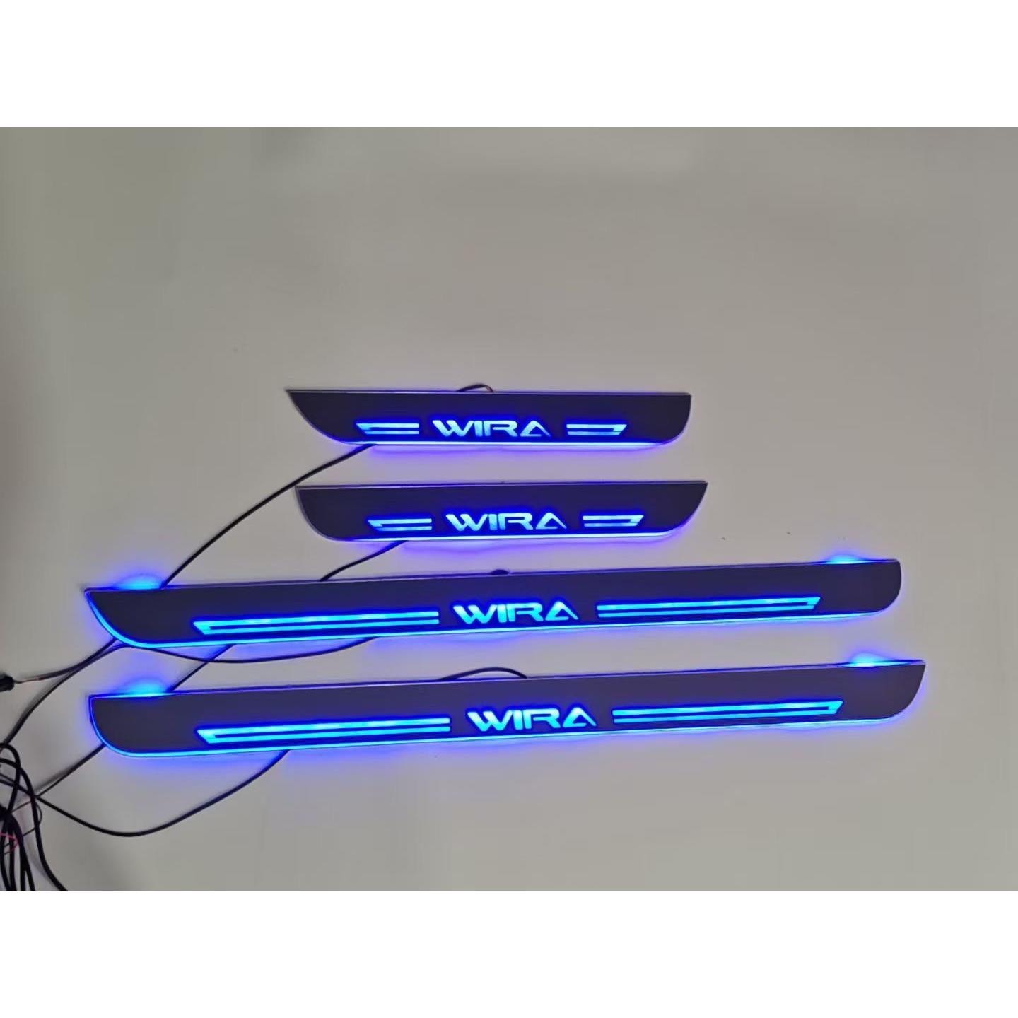4片/适用于宝腾 WIRA迎宾踏板 LED灯门槛条Wira改装门坎条