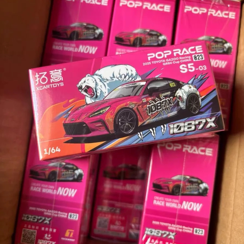 [现货秒发]拓意POPRACE合金1/64拉花轿跑微缩丰田GR86赛车模型