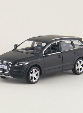 裕丰马珂垯5寸合金汽车奥迪Q7 V12轿车金属玩具模型车哑黑散装