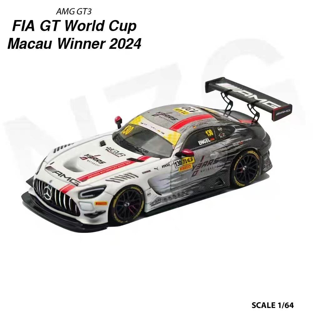 KILOworks 1:64 奔驰 AMG GT3  澳门冠军130号 合金汽车模型图片