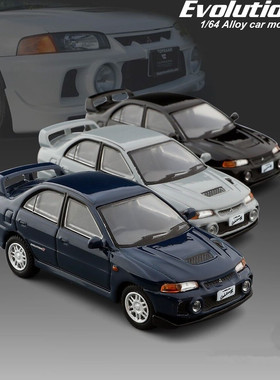 1/64合金车模三菱四代避震迷你车摆件玩具