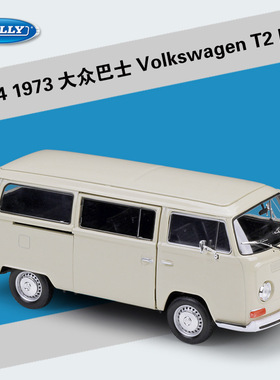 威利WELLY1:24大众1972 T2巴士BUS面包车仿真合金汽车模型玩具