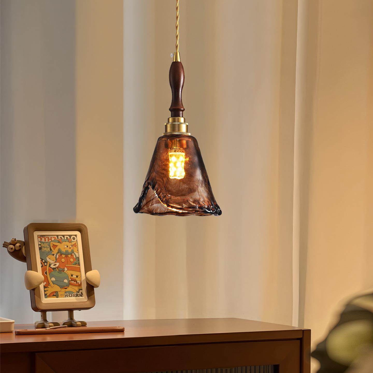 中古风卧室床头灯护眼吊灯复古创意氛围感吧台玄关装饰小吊灯003L,家装灯饰光源,智能吊灯,淘宝优惠券,粉丝福利购,淘宝优惠卷