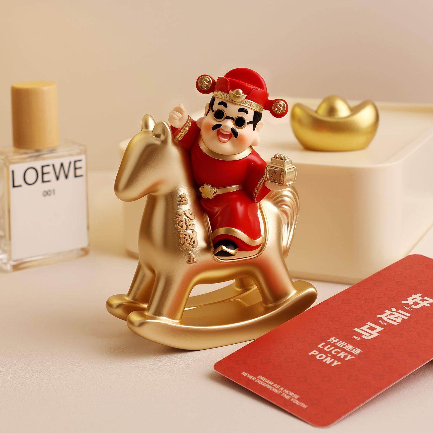 贝汉美马上有钱财神爷小摆件收银台情绪稳定办公桌工位摆设装饰品,家居饰品,装饰摆件,淘宝优惠券,粉丝福利购,淘宝优惠卷