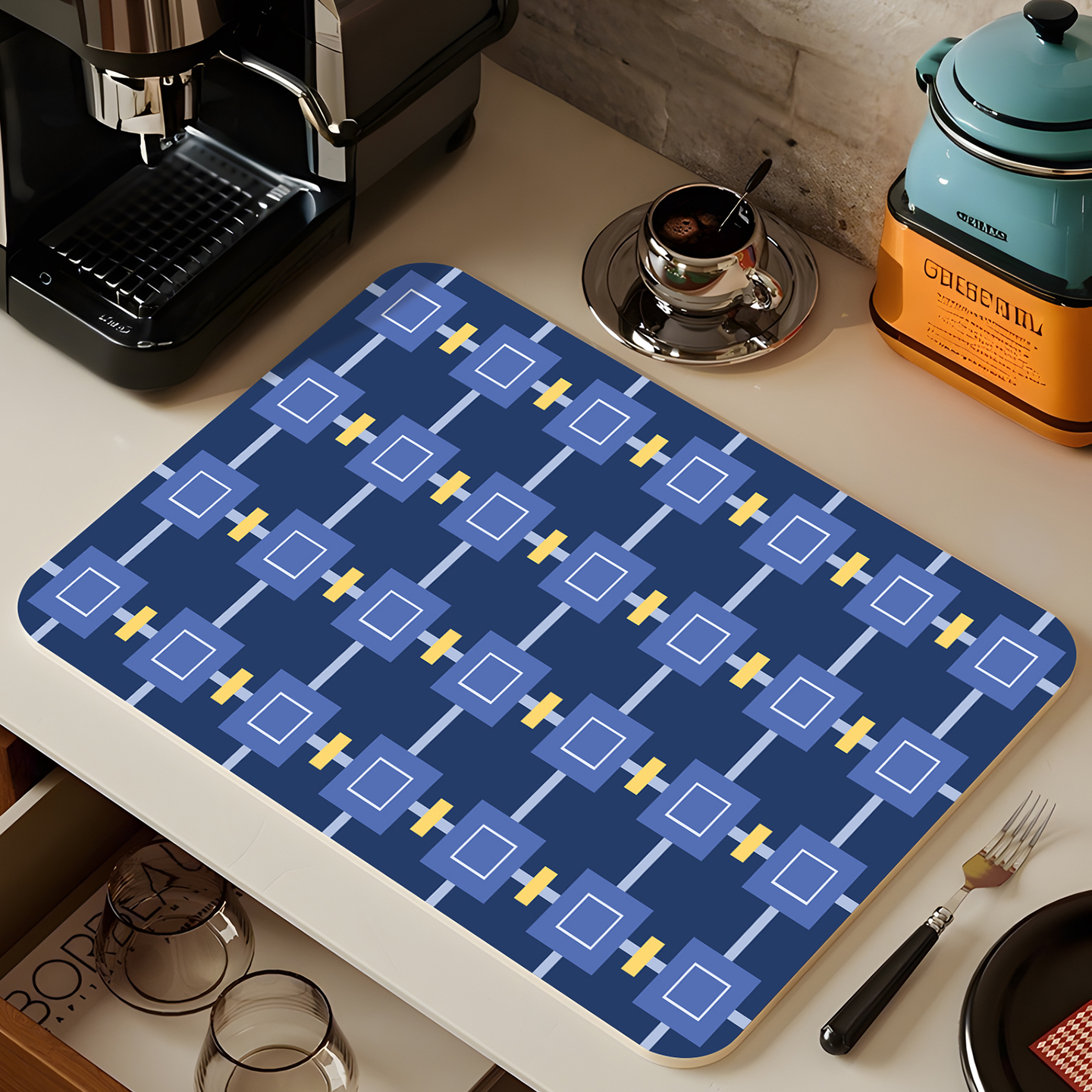 青彩季厨房台面吧台沥水垫