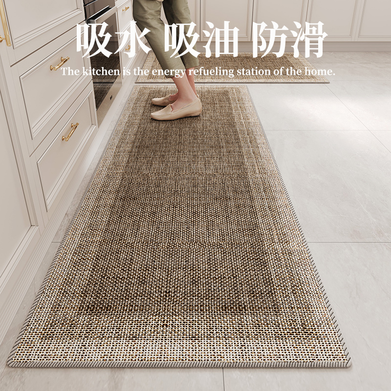 青彩季防滑防污厨房地垫