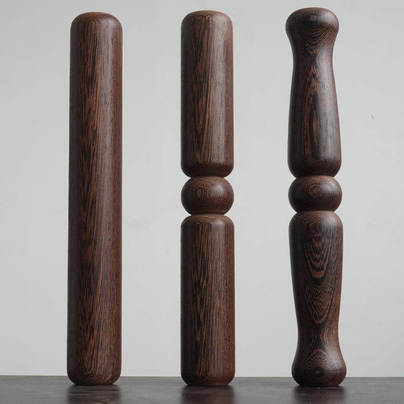 实木太极尺养生杖健身缠丝棒花梨木太极棍家用擀筋杖短棍行功棒