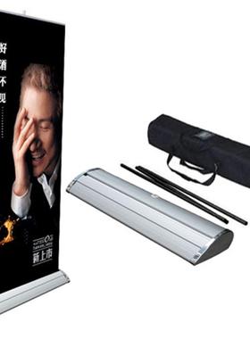 工地围挡地摊广告促销台挂画户内外背胶KT版喷绘铝合金易拉宝设计