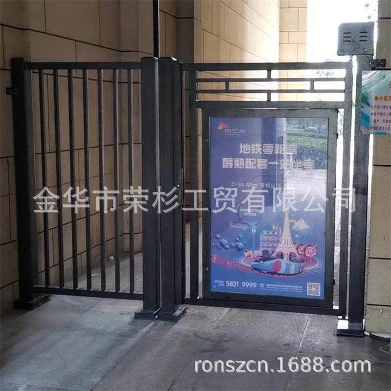 小区门禁侧小门智能自动人行通道门刷卡人脸识别栅栏电动广告门