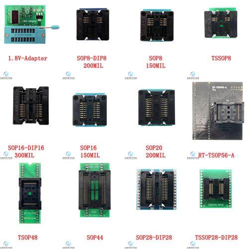 RT809F RT809H 烧录器编程器 宽8 16脚 48脚弹跳座 读写座 转换座