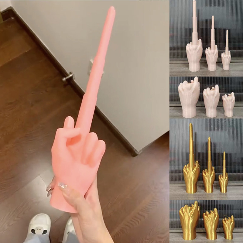 3d打印手指黄金中指伸缩剑金手指萝卜伸缩刀友好罗卜手势鄙视玩具