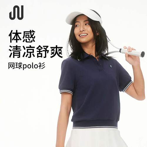 JUACTIVE短袖POLO衫女士2026夏季新款运动网球美式潮流T恤上衣