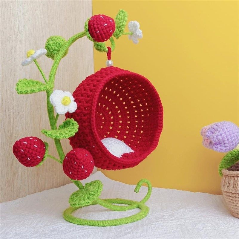 棉花娃娃屋花架玩偶吊篮手工钩织创意秋千吊床蜜袋鼯宠物窝礼物,模玩/动漫/周边/娃圈三坑/桌游,棉花娃娃/毛绒玩具娃衣,淘宝优惠券,粉丝福利购,淘宝优惠卷