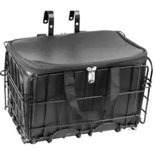 狗狗后置驮单车用的菜篮子挂蓝侧边自行车后车筐书包铁摩托车大号