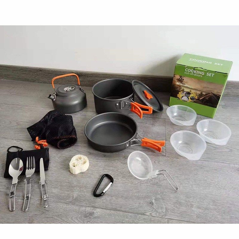 小茶壶组合套锅 野营组合套装锅餐具便携户外炊具锅具 硬质软化铝,户外/登山/野营/旅行用品,套锅/户外炊具,淘宝优惠券,粉丝福利购,淘宝优惠卷
