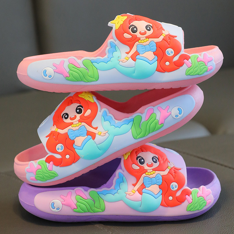 儿童凉拖鞋夏季幼儿园女童小孩宝宝软底防滑卡通T浴室居小公主拖