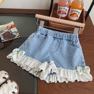 女童牛仔短裤薄款夏季2024新款儿童洋气百搭休闲宝宝Y夏装外穿裤