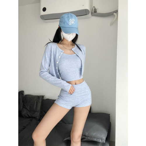纯欲性感辣妹春夏套装三件套
