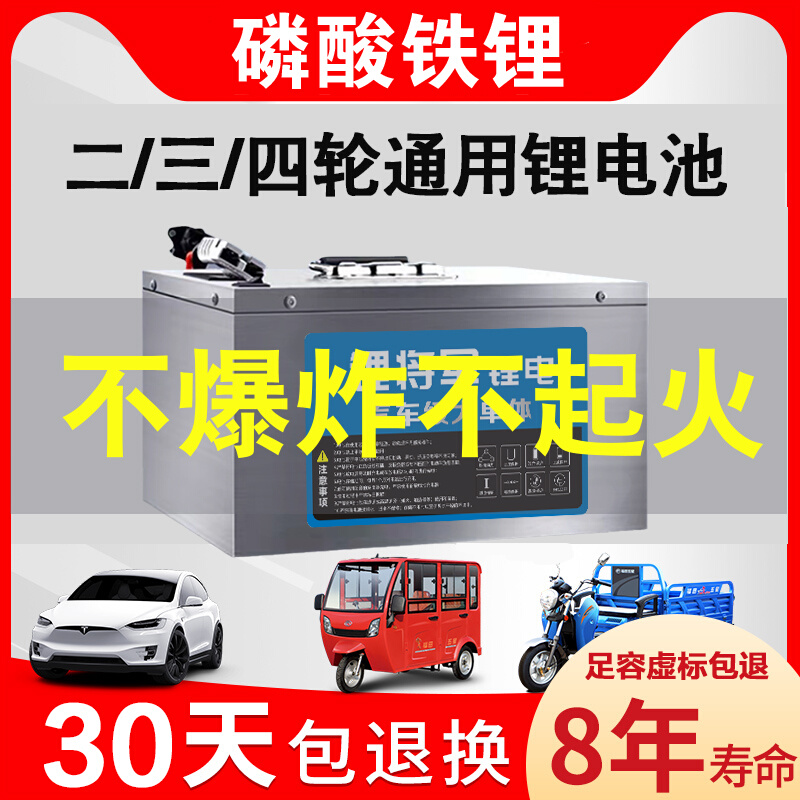 全新宁德磷酸铁锂电池60V三元锂72伏电瓶48v50ah三轮四轮车大容量