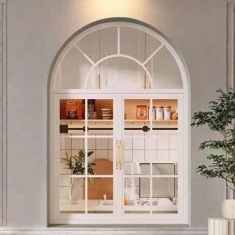 法式窗户覆古定制铁艺铝合金门窗上海圆弧老钢窗拱形窗格子窗落地