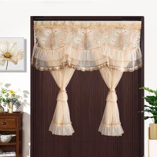 门帘隔断帘厨房帘子家用免打孔魔术贴遮挡帘布半帘卧室宿舍短帘