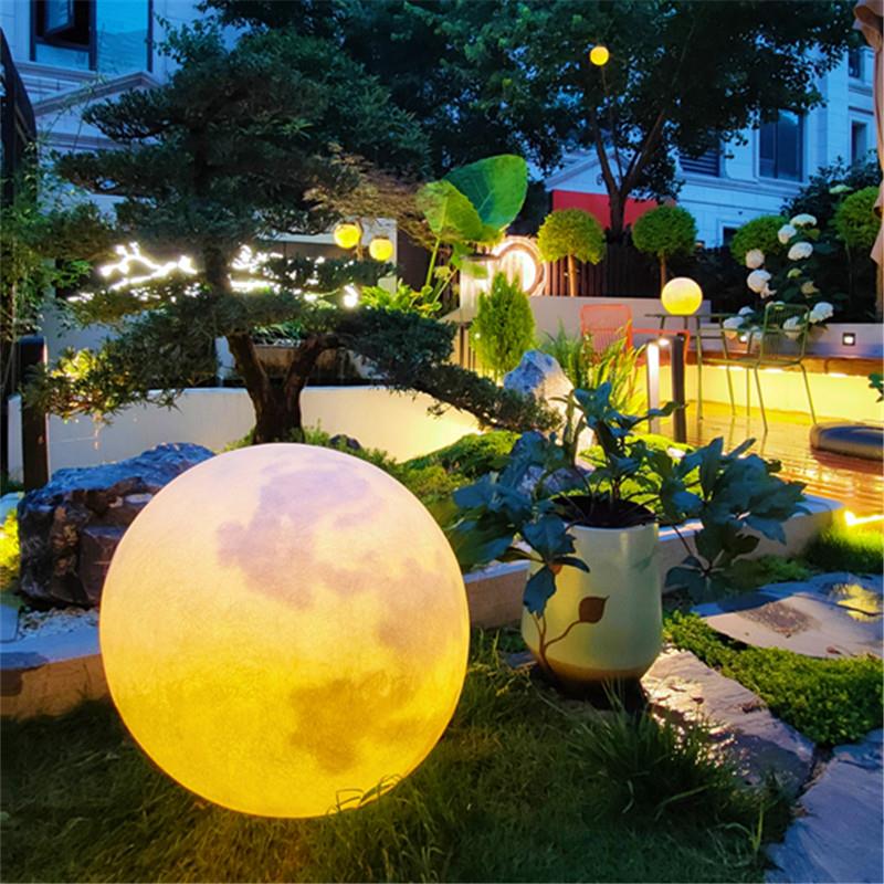 户外花园太阳能灯月亮灯家用庭院灯景观灯防水草坪灯室外氛围灯