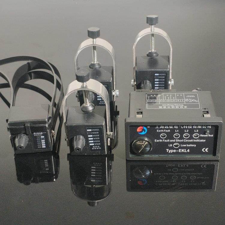 EKL4面板型接地短路故障指示器 测温型环网高压柜故障指示器