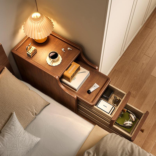 实木床头柜小型迷你极窄床边柜超窄20公分30cm卧室窄边夹缝置物架