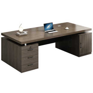 办公电脑桌台式 简约现代老板桌椅组合办公室书桌单人大班台DMZ001