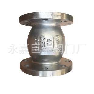 安装 HQ44X 立式 16P不锈钢微阻球形止回阀 10P