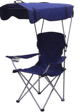 Folding Camping Chairs户外带顶棚扶手椅沙滩椅便携式野营折叠椅