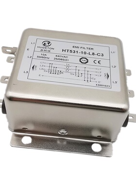 HUGETON惠博顿三相电源滤波器HT531-10-L8-C3 HT531-20-M4-C3 30A